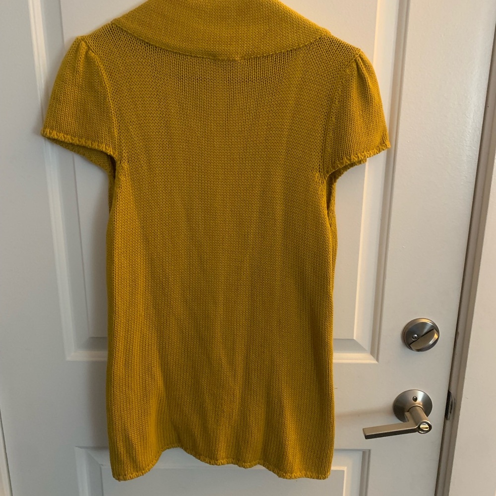 Worthington Mustard Open-Front Cardigan - Picture 2 of 3
